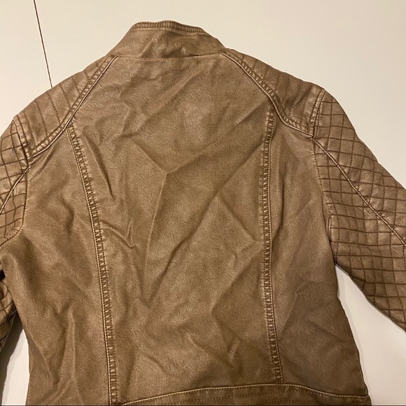 Cat Walk Studio Brown Vegan Leather Jacket Medium - Picture 5 of 6